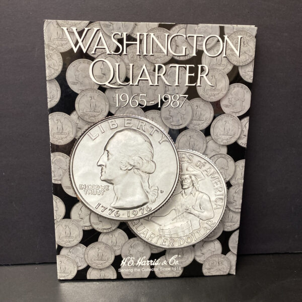 1965-1987 Full Set 43 Washington Quarters In Official Coin Folder HARRIS 2690
