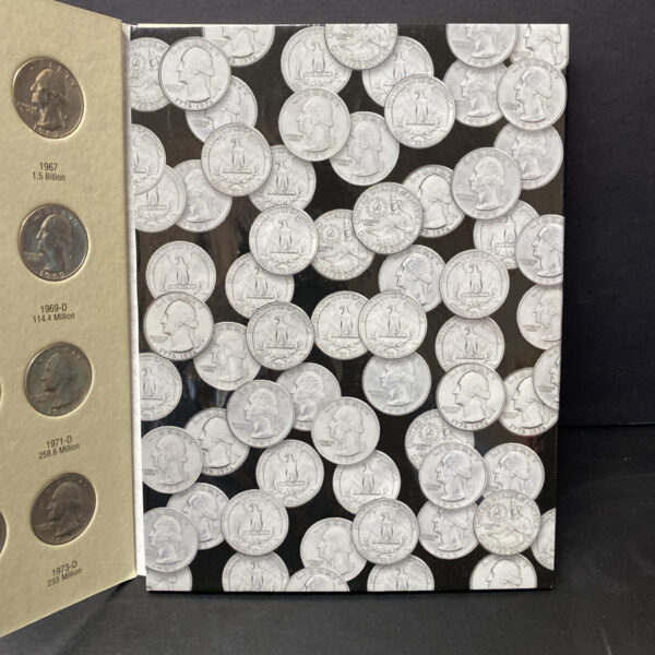 1965-1987 Full Set 43 Washington Quarters In Official Coin Folder HARRIS 2690