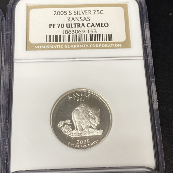 2005-S Silver Proof Statehood Quarter Set 5 Coins NGC PF70 Ultra Cameo Nice Set!