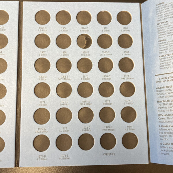 Whitman Lincoln Cent Penny Coin Folder Number Two Album Book 1941 - 1974 LikeNEW