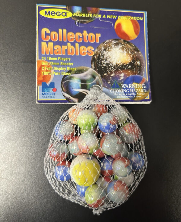 Candy Collector Series Net Bag Glass Mega Marbles Vacor 1 Shooter 24 Players