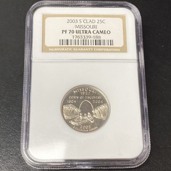 2003-S Missouri MO Clad Statehood Quarter NGC PF 70 ULTRA CAMEO Perfect Coin!