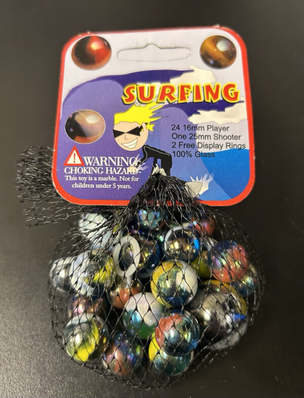Surfing Mega Marbles Net Bag 24 Players 1 Shooter Retired Set (2004-2006)