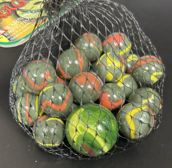 Dragon Mega Marbles Net Bag 24 Players 1 Shooter Retired Set (2004-2006)