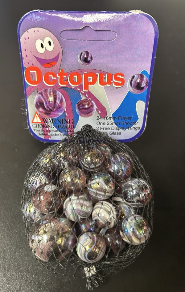 Octopus Mega Marbles Net Bag 24 Players 1 Shooter Retired Set (2004-2006)