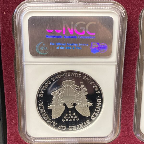 2 Coin Set - 2006 W PROOF SILVER EAGLE NGC PF70 ULTRA CAMEO 20TH ANNIVERSARY SET