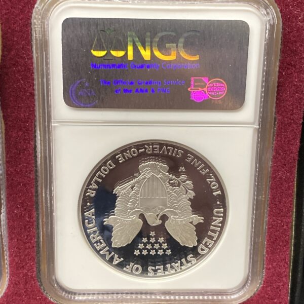 2 Coin Set - 2006 W PROOF SILVER EAGLE NGC PF70 ULTRA CAMEO 20TH ANNIVERSARY SET