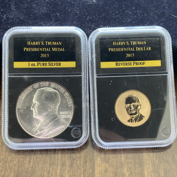 2015 Harry S. Truman Coin & Chronicles Set - Reverse Proof Dollar & Silver Medal