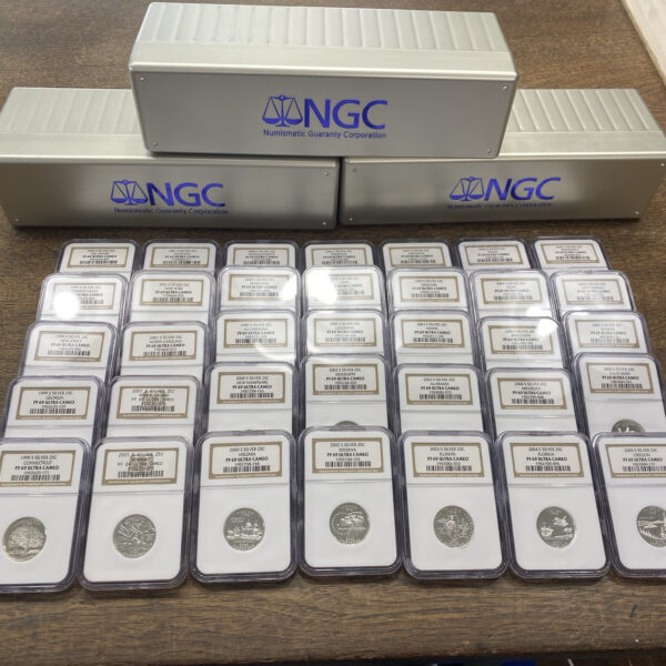 (35 Coins) 1999-2005 S Silver Proof State Quarters, NGC PF 69 Ultra Cameo Lot 35