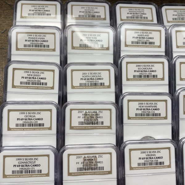 (35 Coins) 1999-2005 S Silver Proof State Quarters, NGC PF 69 Ultra Cameo Lot 35