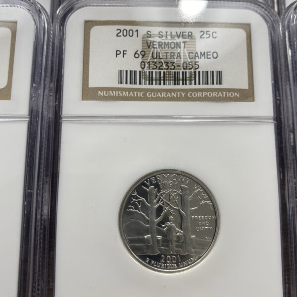 (35 Coins) 1999-2005 S Silver Proof State Quarters, NGC PF 69 Ultra Cameo Lot 35