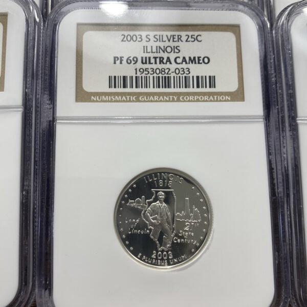 (35 Coins) 1999-2005 S Silver Proof State Quarters, NGC PF 69 Ultra Cameo Lot 35