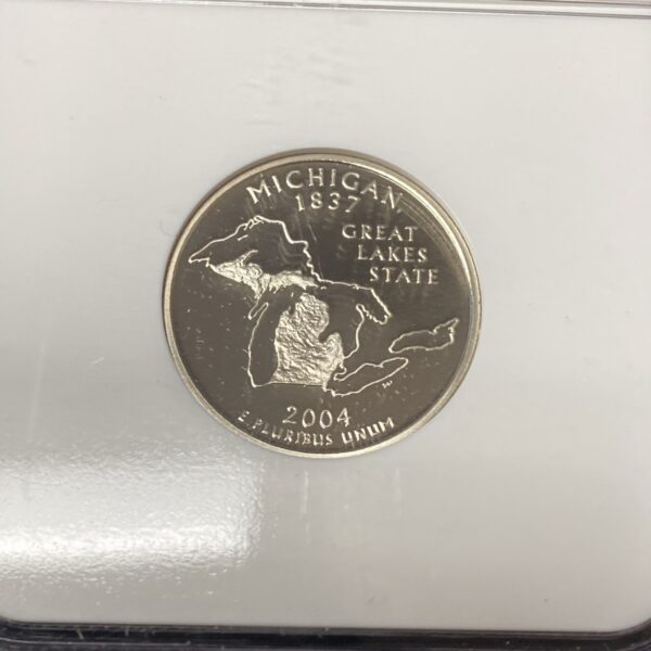 2004-S Clad State Quarter Michigan MI NGC PF70 Ultra Cameo 25c Perfect Coin!
