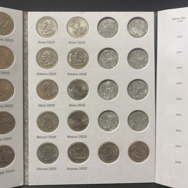 Washington Quarters State Collection 1999-2003 (Volume 1) Full Set 52 Coins P&D