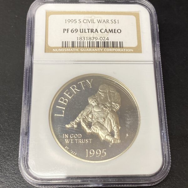 1995 S Civil War Battlefields Proof Commemorative Silver Dollar - NGC PF 69 UC