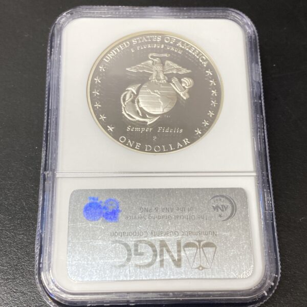 2005 P Marines Commemorative Silver Dollar NGC PF 70 Ultra Cameo $1 90% Silver