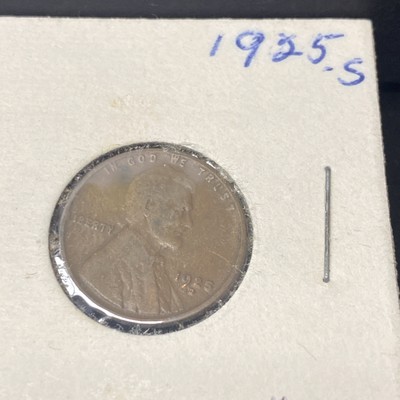 1925-S Lincoln Wheat Cent Penny Better Date Fine Details *116