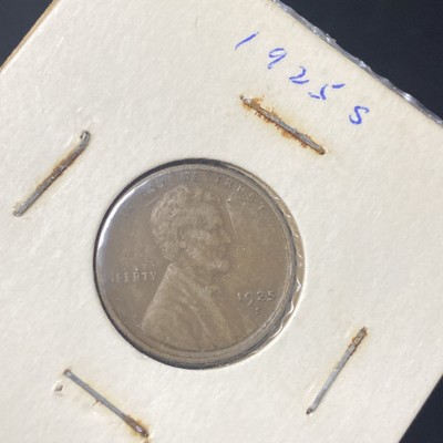 1925-S Lincoln Wheat Cent Penny Better Date Looks Good *117