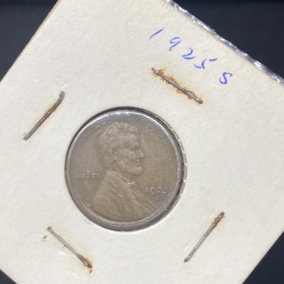 1925-S Lincoln Wheat Cent Penny Better Date Looks Good *117