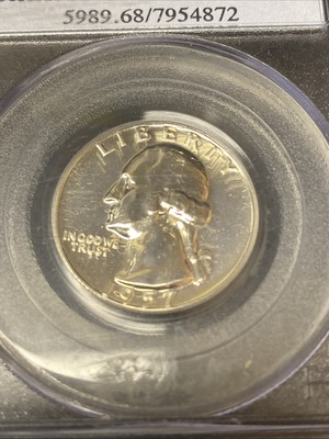 1957 Washington Quarter PCGS PR68 Proof 25C