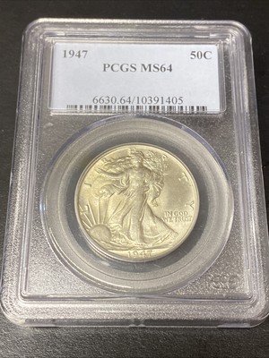 1947 50c PCGS MS 64 Walking Liberty Half Dollar Silver