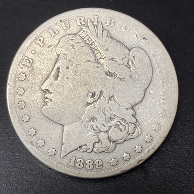 1889-CC $1 Morgan Silver Dollar Ungraded RARE Low Mintage Key Date!