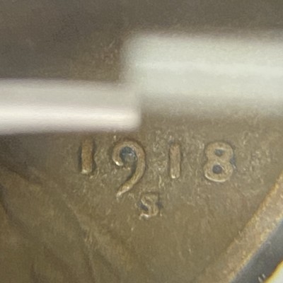 1918-S “Filled In S” Lincoln Wheat Cent Penny Better Date Mint Error *109