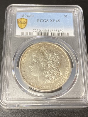 1894-O Morgan Silver Dollar $1 PCGS XF 45 Bright Shine!