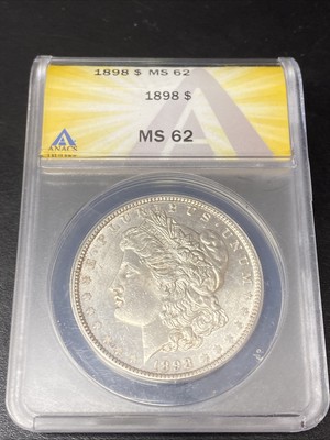 1898 Morgan Silver Dollar $1 ANACS MS 62 Bright Shine!