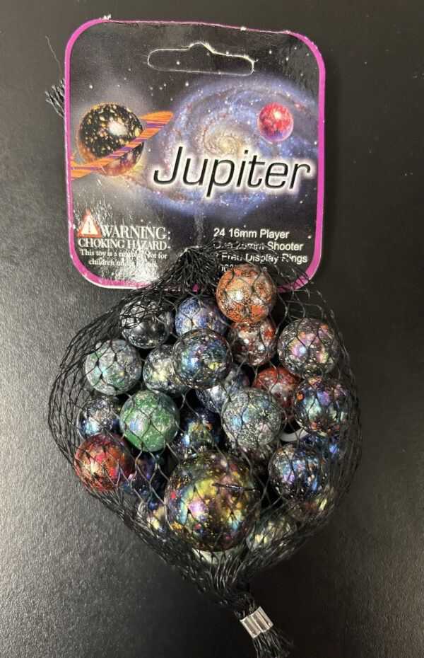 Jupiter Mega Marbles Net Bag 24 Players 1 Shooter Retired Set (2004-2006)