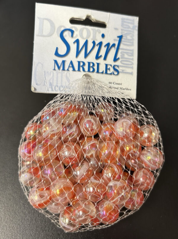 Mango Swirl Marbles Mega Marbles Net Bag 60 Count 16mm Round