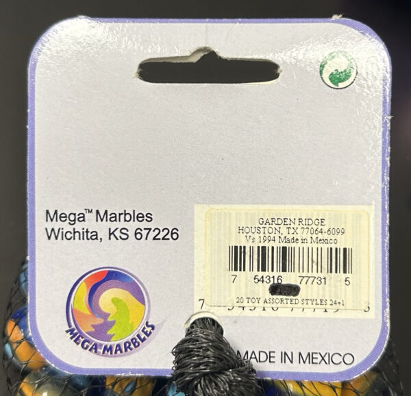 Dragonfly Mega Marbles Net Bag 24 Players 1 Shooter Retired Set (2004-2006)