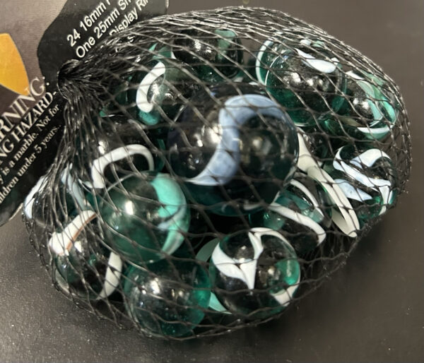 Wicked Owl Mega Marbles Net Bag 24 Players 1 Shooter Retired Set (2004-2006)