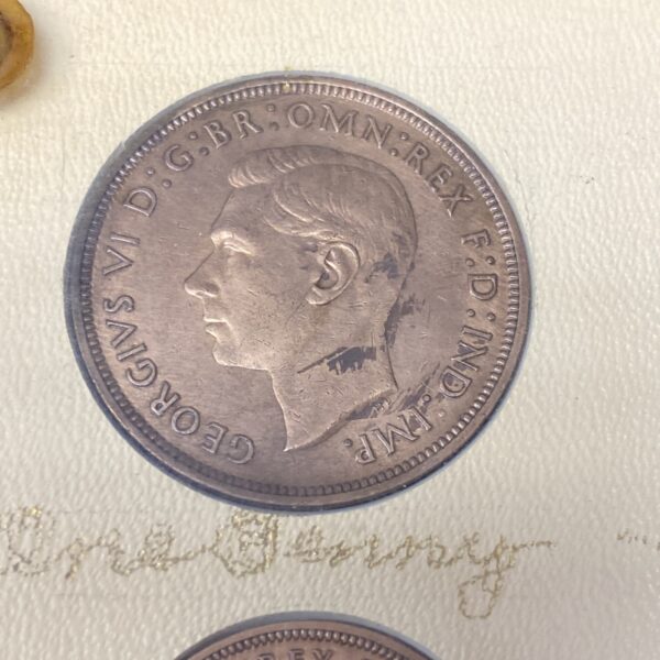 GREAT BRITAIN 6-COIN UNCIRCULATED MINT SET 1893-1943 BU Penny Pence Shilling