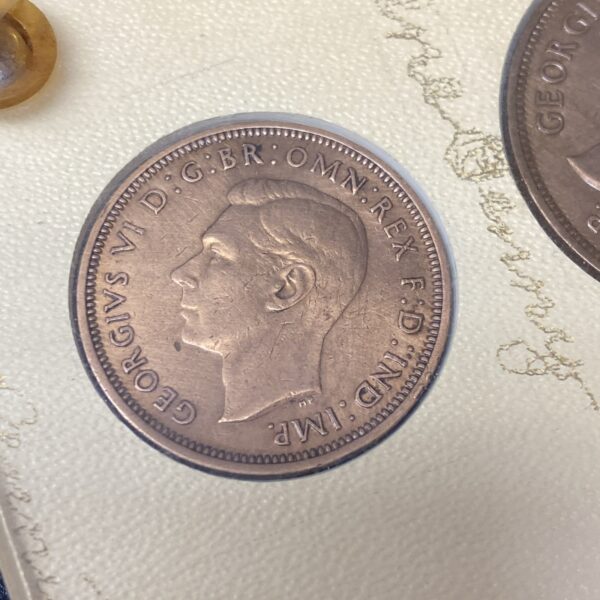 GREAT BRITAIN 6-COIN UNCIRCULATED MINT SET 1893-1943 BU Penny Pence Shilling
