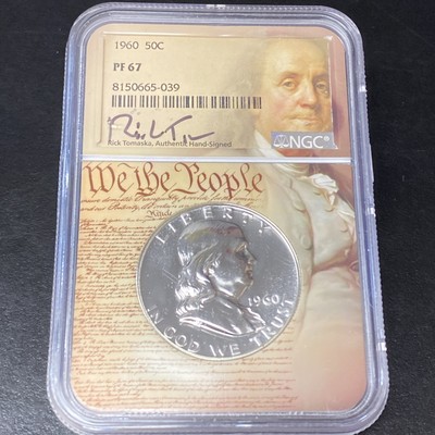1960 NGC PF 67 Proof Benjamin Franklin Half Dollar 50c We The People Holder
