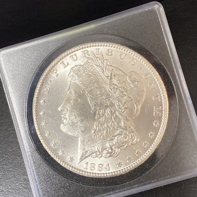 1884-CC Morgan Silver Dollar Choice BU Condition - Blast White Brilliant Carson