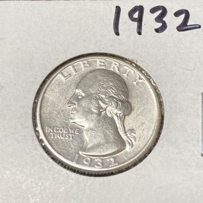 1932 Washington Quarter Choice BU Brilliant  Uncirculated 90% Silver (Pictured)