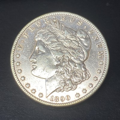 1890-CC Morgan Silver Dollar Almost Uncirculated Details $1 Polished *7189052