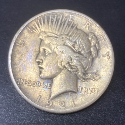 1921 $1 Silver Peace Dollar High Relief Fine Detail (Cleaned?) Key Date *7192160