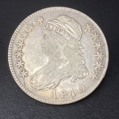 1810 Capped Bust Half Dollar VG Details (Cleaned?) Silver 50c *6181005