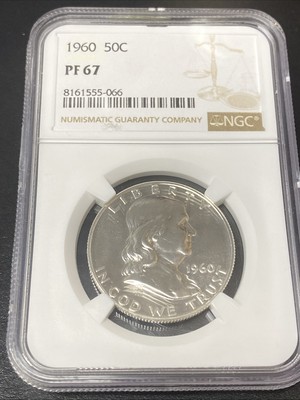 1960 Proof Franklin Half Dollar NGC PF67 50c Brown Label