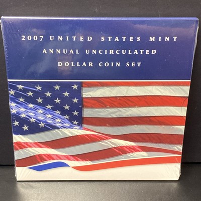 2007 United States Mint Annual Uncirculated Dollar Coin Set Presidential & Eagle