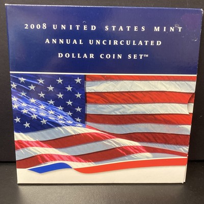 2008 United States Mint Annual Uncirculated Dollar Coin Set Presidential & Eagle