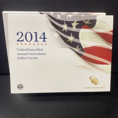 2014 United States Mint Annual Uncirculated Dollar Coin Set Presidential & Eagle