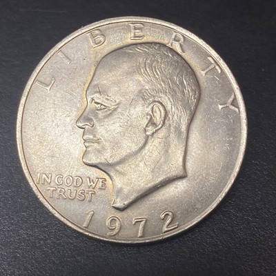 1972-P Type 3 Eisenhower Dollar Ike $1 Clad Coin (Pictured) XF - BU Condition