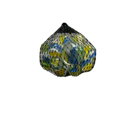 Cat’s Eye Mega Marbles Net Bag 24 Players 1 Shooter Retired Set