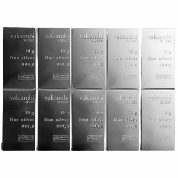 10 Gram Silver Bar - Brand Varies