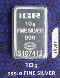 10 gram Silver Bar - Brand Varies (Carded)