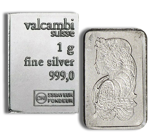 1 gram Silver Bar - Design Varies